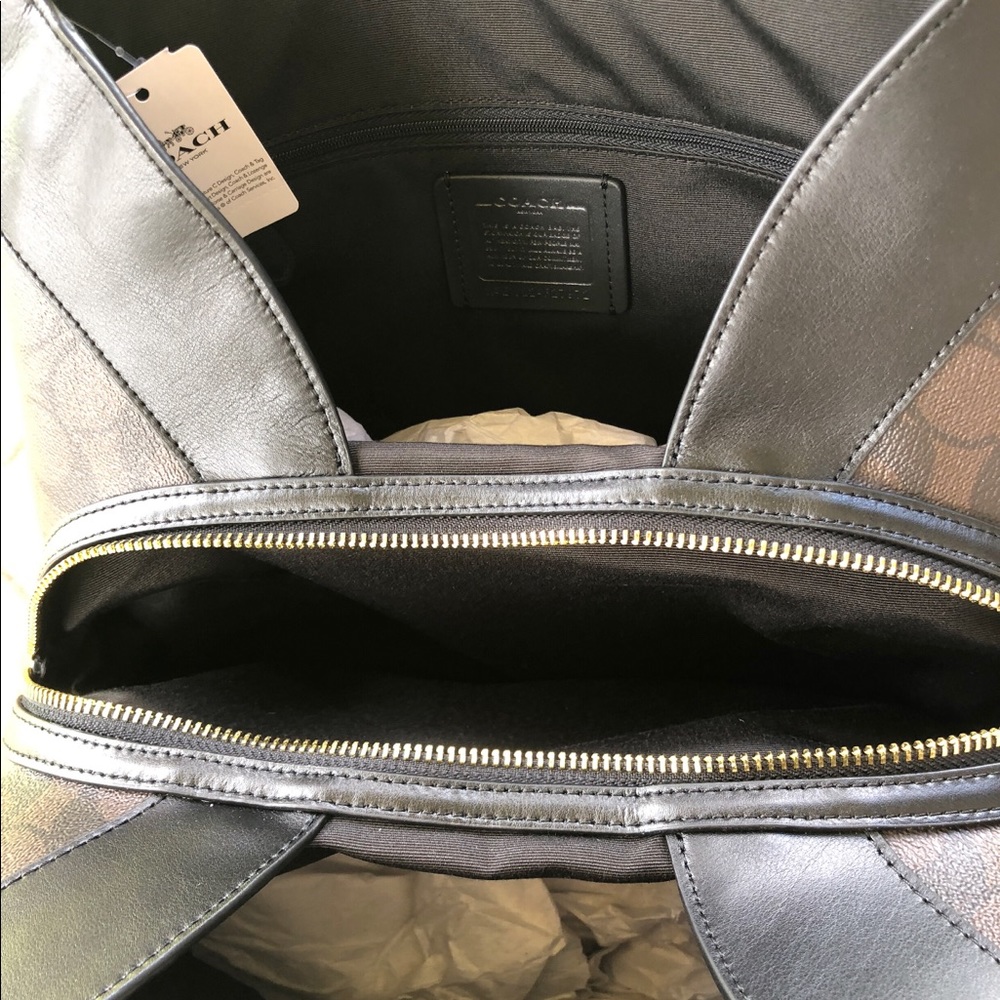 🌺🌺🌺NWT Coach Large Purse brown black - Picture 5 of 8